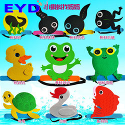 Little Tadpole Looking for Mom Headgear Props Frog Cartoon Hat Children's Stage Role-Playing Small Animal Hat Headgear