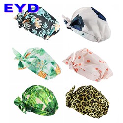 Bath Cap for Women, Waterproof Headgear, Cute Bowknot Shower Cap, Adult Household Adjustable Shower Cap, Thin Bathing Hat