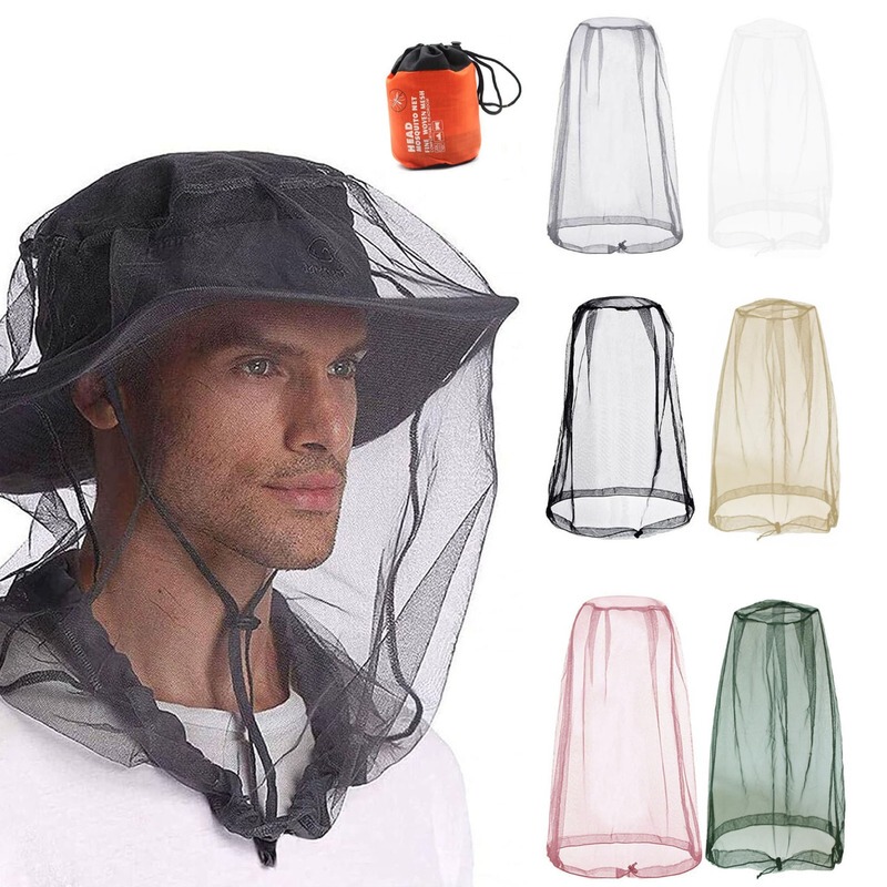 Outdoor Camping Mosquito Protection Head Net, Mosquito Mask, Mesh Headgear, Mosquito Net Hat, Suitable for Fishing and Beekeeping Outdoor Camping Mosquito Protection Head Net, Mosquito Mask, Mesh Headgear, Mosquito Net Hat, Suitable for Fishing and Beekeeping