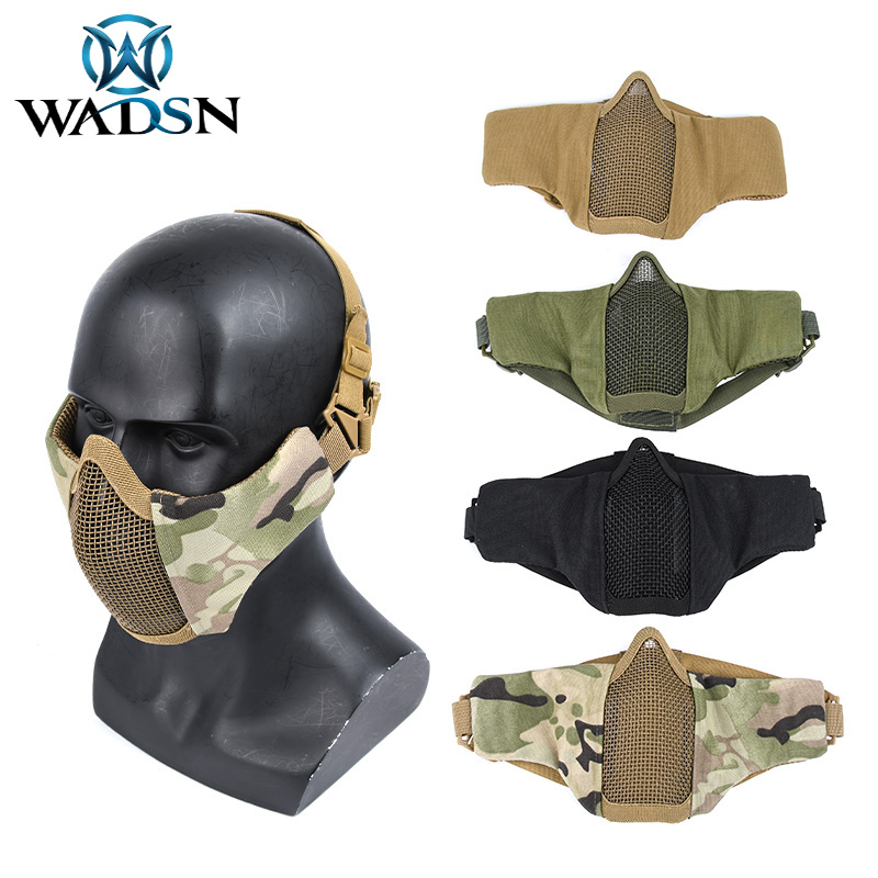 WADSN Vodson outdoor riding live-action CS Tactical steel Screen mask with adjustable protective face breathable half-face cover