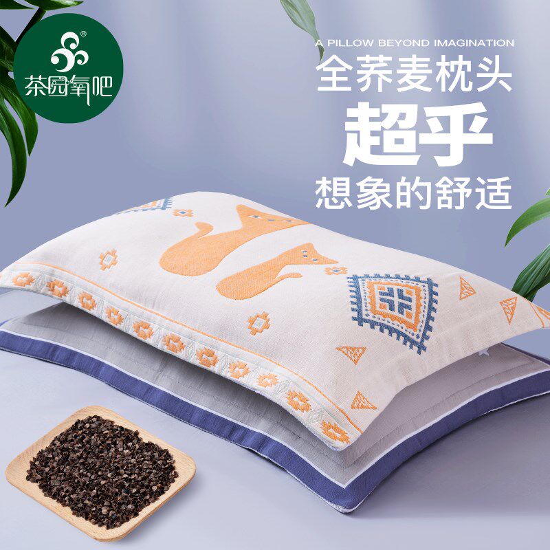 Fuana buckwheat pillow Neck Pillow Grown-up Students Home Help Sleeping Pillow Core Adults Single Man Pillow Full Buckwheat