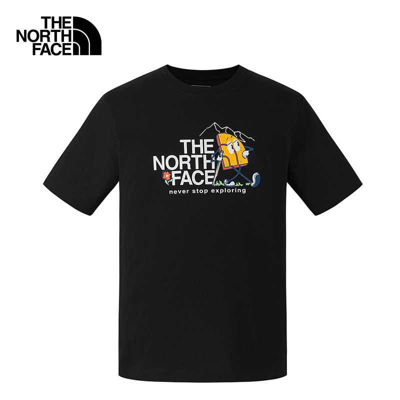 [in Stock] Thenorthface Unisex Pure Cotton Printed Breathable Round Neck Short-Sleeved T-Shirt | 8Gz8