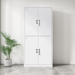 Double-Section File Cabinet, Iron Bookcase Storage Cabinet, Financial Voucher Archive Information Storage Cabinet with Lock