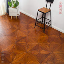 Plywood flooring solid wood composite new Chinese teak walnut color American light luxury square multilayer factory direct sales