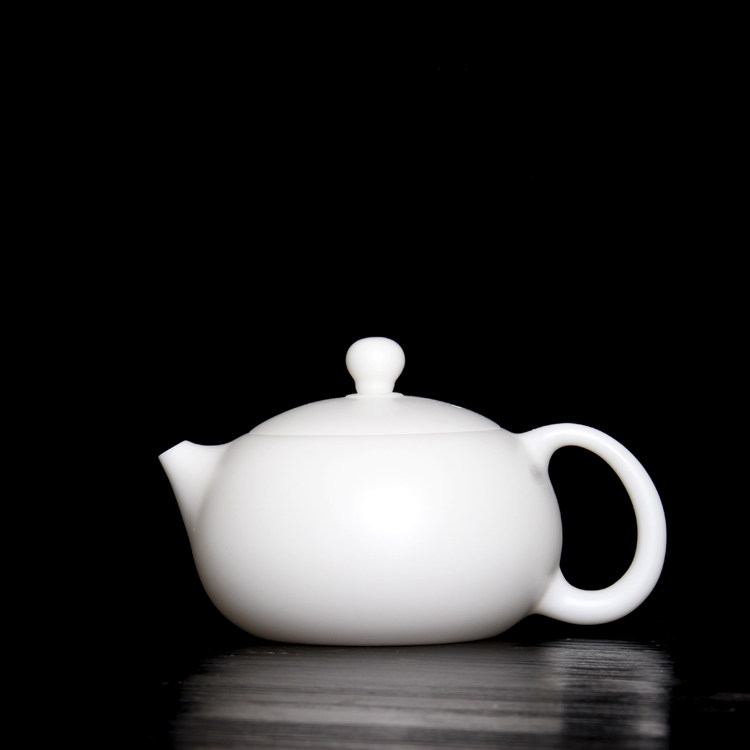 Dehua mutton fat jade Xishi pot white porcelain kung fu tea set Chinese white tea pot ceramic large size single pot tea maker