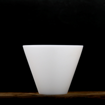 Defied Beauty Pure Color High Foot Cup Not Glazed Vegan Grease Jade White Porcelain Tea Tea Tea Cup Ceramic Single Cup Tea Cup