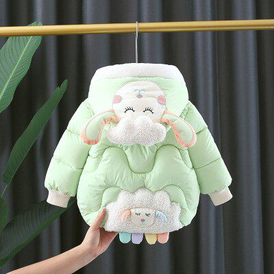 Korean winter baby girl down cotton clothes girls cotton clothes foreign school jacket girls baby cotton jacket winter tops children's clothes