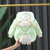 South Korean winter style female baby duvet cotton clothes girl cotton clothing foreign jacket woman baby cotton padded jacket for winter clothing
