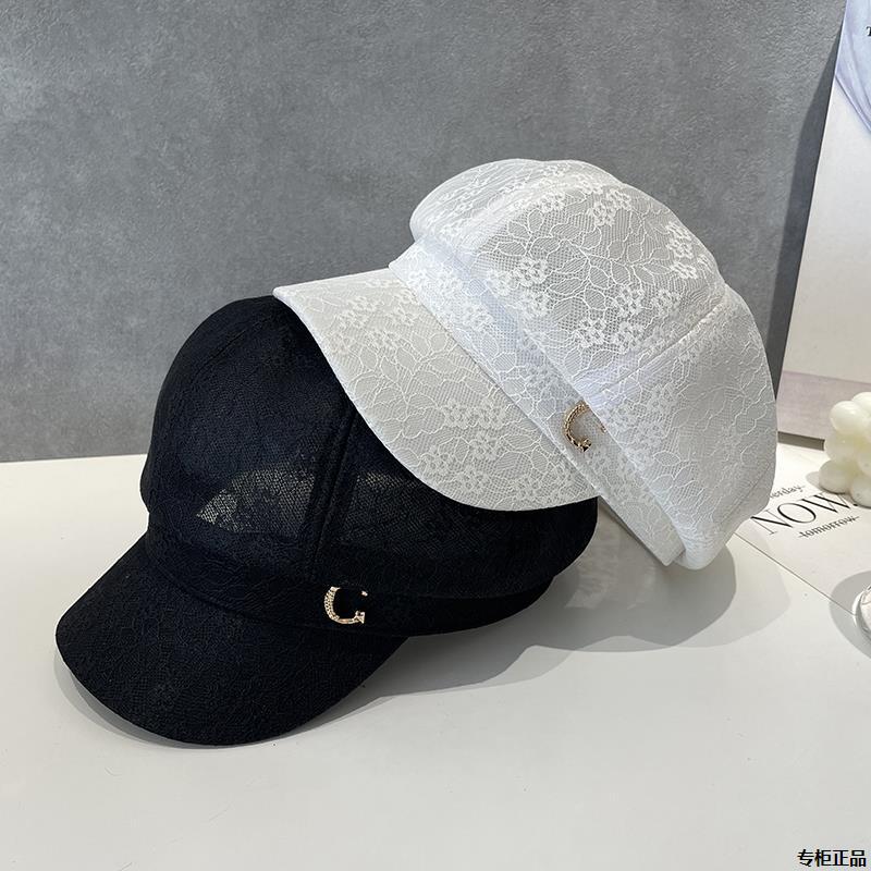 Hong Kong Genuine Spring and Summer Cut Out Lace Octagonal Hat for Women, Fashionable and Elegant Thin Breathable Mesh Pattern Bud Hat Hong Kong Genuine Spring and Summer Cut Out Lace Octagonal Hat for Women, Fashionable and Elegant Thin Breathable Mesh Pattern Bud Hat