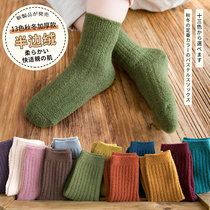 Childrens socks autumn and winter thickening ban bian rong boys and girls children socks coral fleece chun mian bao bao spring and autumn