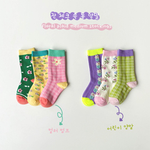 Childrens socks cotton socks autumn and winter thickened girls little flowers girls Princess socks baby children spring and autumn