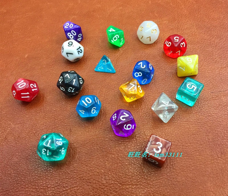 Large teaching enlightened transparent color digital multi-faceted dice sieve, son beads puzzle game props entertainment