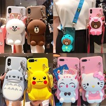 Coin purse OPPOA8 A9 A11x mobile phone shell R9s A5 cute cartoon R11s female R15x all-inclusive soft shell