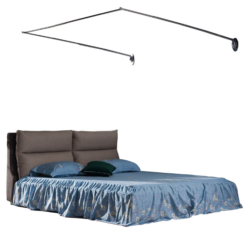 Mosquito net bracket stainless steel telescopic installation wall square (no net yarn) thickening material