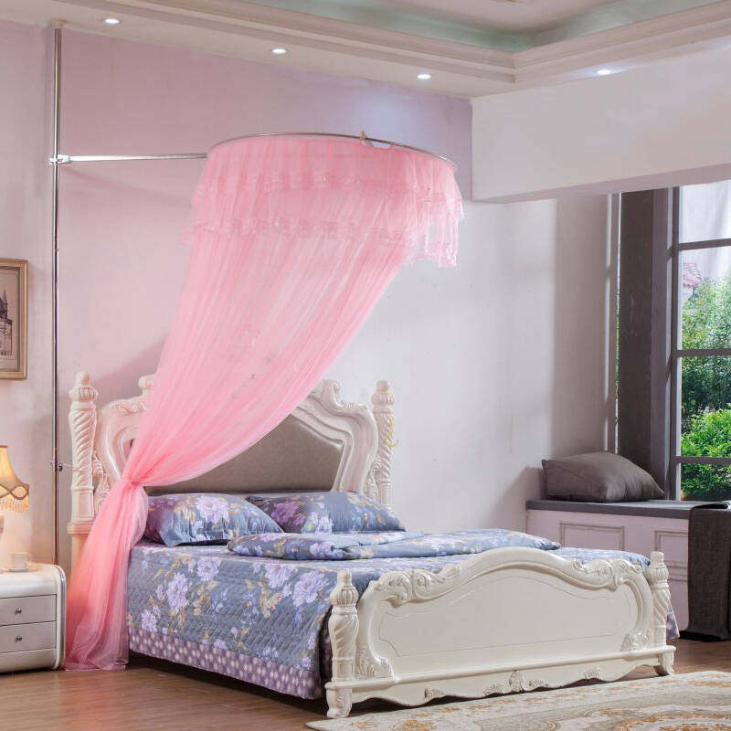 Mosquito net double door heaven and earth pole free installation punching stainless steel adjustable height and retractable general specifications to increase double