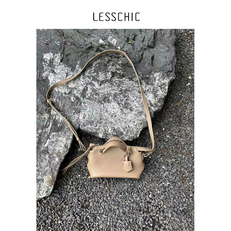Lesschic【F-Selleria Handbags】Original Imported Cowhide Lining, Sheepskin Casual Versatile Handbag