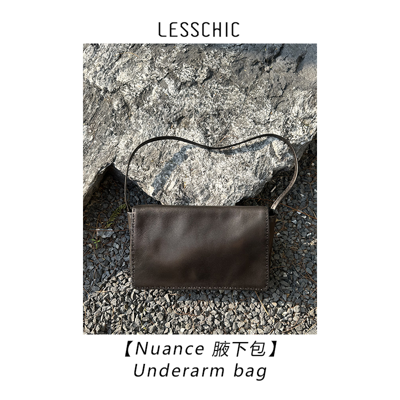 Lesschic【Tr-Hand-Stitched Underarm Bag】Nuance Original Imported Sheepskin Underarm Bag Simple Shoulder Bag Lesschic【Tr-Hand-Stitched Underarm Bag】Nuance Original Imported Sheepskin Underarm Bag Simple Shoulder Bag