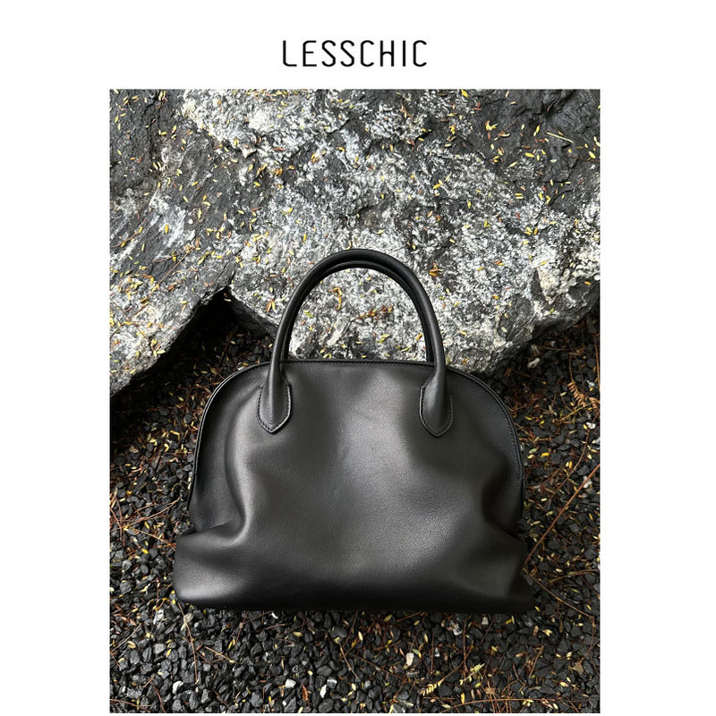 Lesschic【Tr-Agnes】Anges Original Cowhide Saddle Leather Lining Sheepskin Handbag