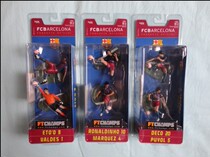 Barcelona FT CHAMPS football doll 3 inch double suit (full set of 6-person doll) gift