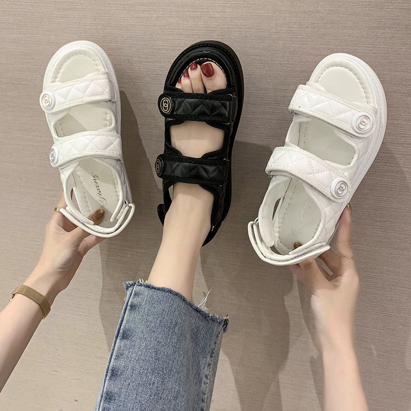 【香奈儿同款】女士新款百搭罗马凉鞋