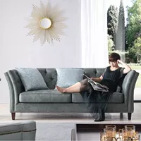 Trang chủ 玺 Phong cách Mỹ sang trọng công nghệ chống thấm nước sofa vải căn hộ nhỏ miễn phí giặt phòng khách đơn đôi ba sofa căn hộ - Ghế sô pha mẫu sofa gỗ đẹp