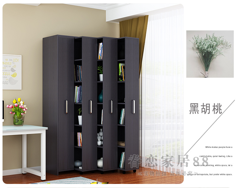 Ẩn di chuyển kệ sách kệ sách vô hình trượt kệ lưu trữ ngăn kéo bụi nhà ở ròng rọc tủ sách sáng tạo - Buồng tủ gỗ tự nhiên
