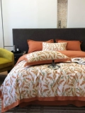 Хлопковый демисезонный комплект, утепленная хлопковая простыня, одеяло, пододеяльник, покрывало, легкий роскошный стиль, 4 предмета