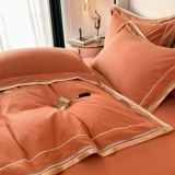 Хлопковый комплект для отеля, хлопковая простыня, удерживающий тепло пододеяльник, с вышивкой, 160 шт, увеличенная толщина, 4 предмета, легкий роскошный стиль