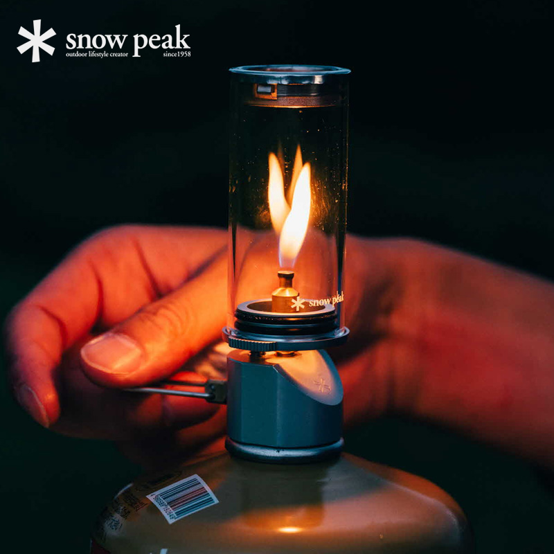 (BREAKING king) snowpeak snowpeak outdoor camping gas lamp with adjustable portable glass gas lamp