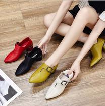 Lace Shoes Shop Small Single Shoes Ocean Gas Minus 2021 Fall New Temperament Genuine Leather Deep Mouth Leather Shoes Rough Heels