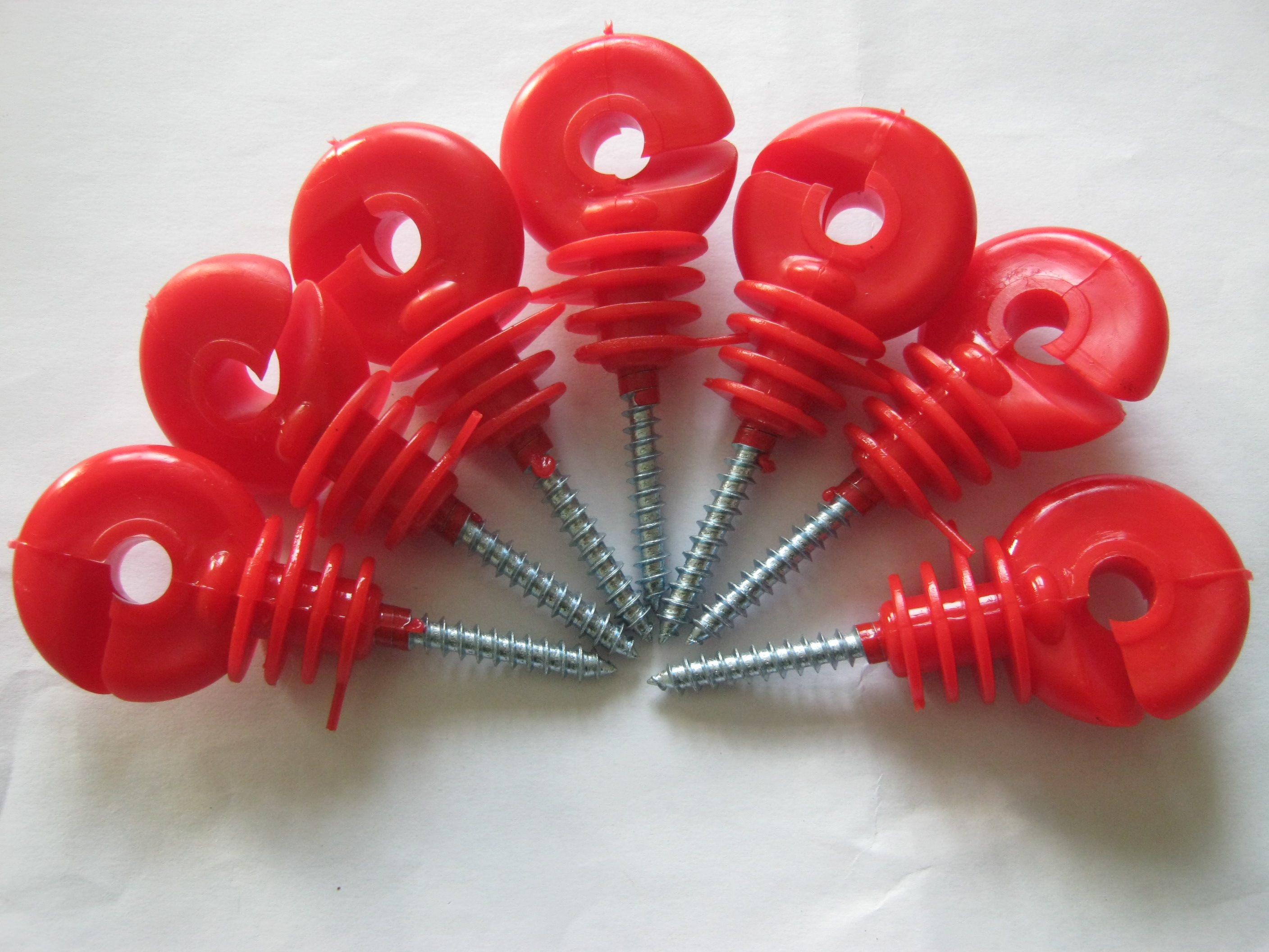 Pasture fence insulator red 6 thick full wire electronic fence insulator Animal husbandry net more than 500
