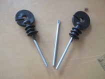 Pasture Fence insulator black extended Bolt with Cap 5 thick total length 13cm wire length 7cm 100 sets