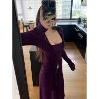 Темно-фиолетовый (верх с капюшоном на двойной молнии)