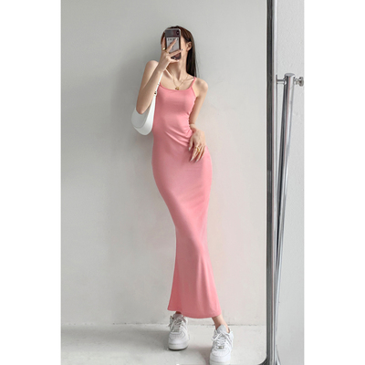 taobao agent Sexy autumn dress, elastic long skirt, fitted, hip-accented, 