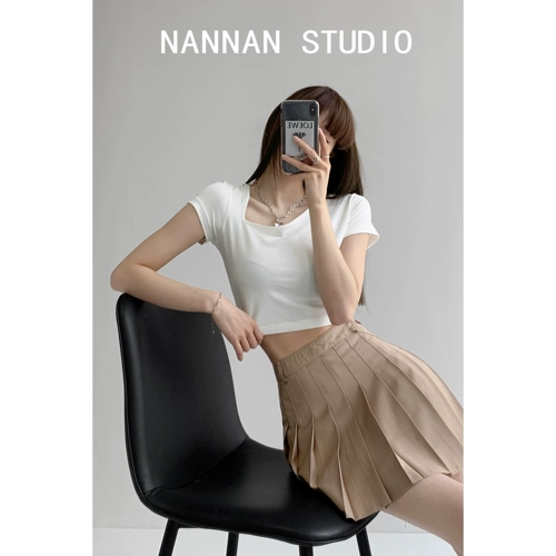 Tide, пиджак классического кроя, летняя юбка в складку, высокая талия, А-силуэт