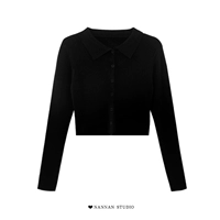 Черный, воротник поло