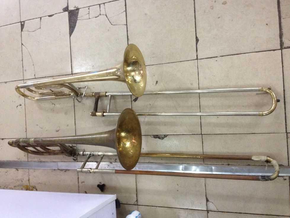 Used Instruments Trombone Alto Trombone Treble Trombone Musical Instrument Props Decoration Decorations