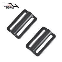 2-pack technical diving back flying side hanging plastic steel quick-adjustable daily buckle back plate webbing buckle anti-slip buckle PP-RK08-2