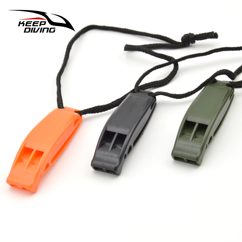 Water sports life jacket Emergency survival whistle Field dual-frequency whistle Explosion whistle Anti-wolf device multi-function police whistle