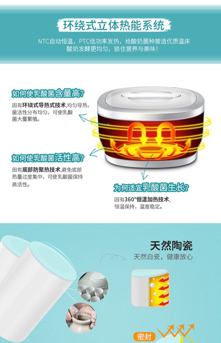 Máy làm sữa chua bí ngô nhỏ tự động công suất lớn gốm 8 cốc nhỏ tự chế lên máy làm sữa chua nhỏ - Sản xuất sữa chua 
