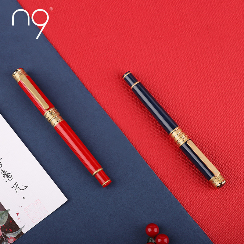 n9 high-end business 24k gold-plated pen ink pen men's office gift box set set girls with art exquisite retro custom activities gift calligraphy practice Pen National style culture