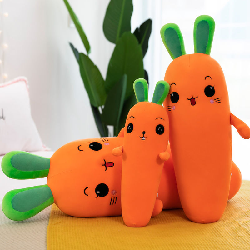 Super soft cute cute carrot pillow orange holding Doll Girl clip leg super soft doll plush toy