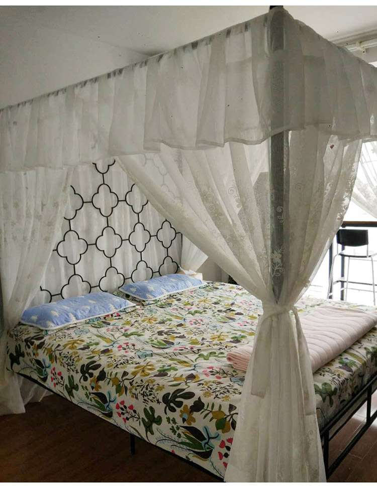 Đông Nam Á và người Mỹ cổ điển theo phong cách Trung Quốc bốn cột giường giường tán lớp vỏ manti tùy chỉnh công chúa Hàn Quốc Địa Trung Hải muỗi tấm màn che net - Bed Skirts & Valances rèm quây giường ngủ