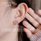 Милые золотые универсальные маленькие серьги, японские и корейские, 18 карат, розовое золото, серебро 925 пробы, легкий роскошный стиль, простой и элегантный дизайн
