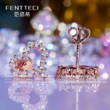 Милые золотые универсальные маленькие серьги, японские и корейские, 18 карат, розовое золото, серебро 925 пробы, легкий роскошный стиль, простой и элегантный дизайн