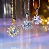 Ожерелье на солнечной энергии, цепочка до ключиц, дизайнерская подвеска, серебро 925 пробы, золото 750 пробы, подарок на день рождения, тренд сезона