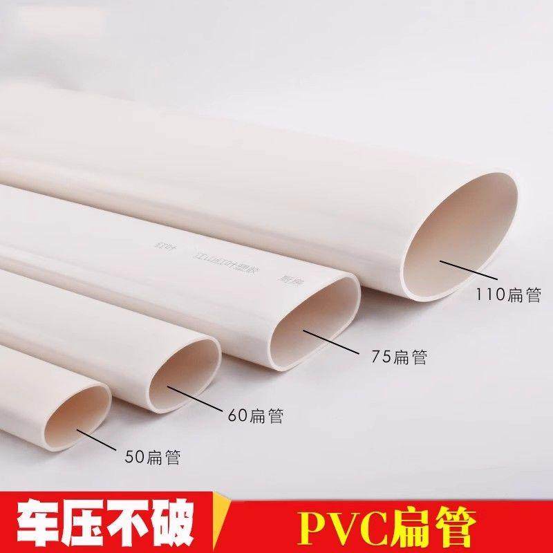 pvc50 60 110扁管厕所厨房阳台管道配件椭圆管地漏移位器75扁管