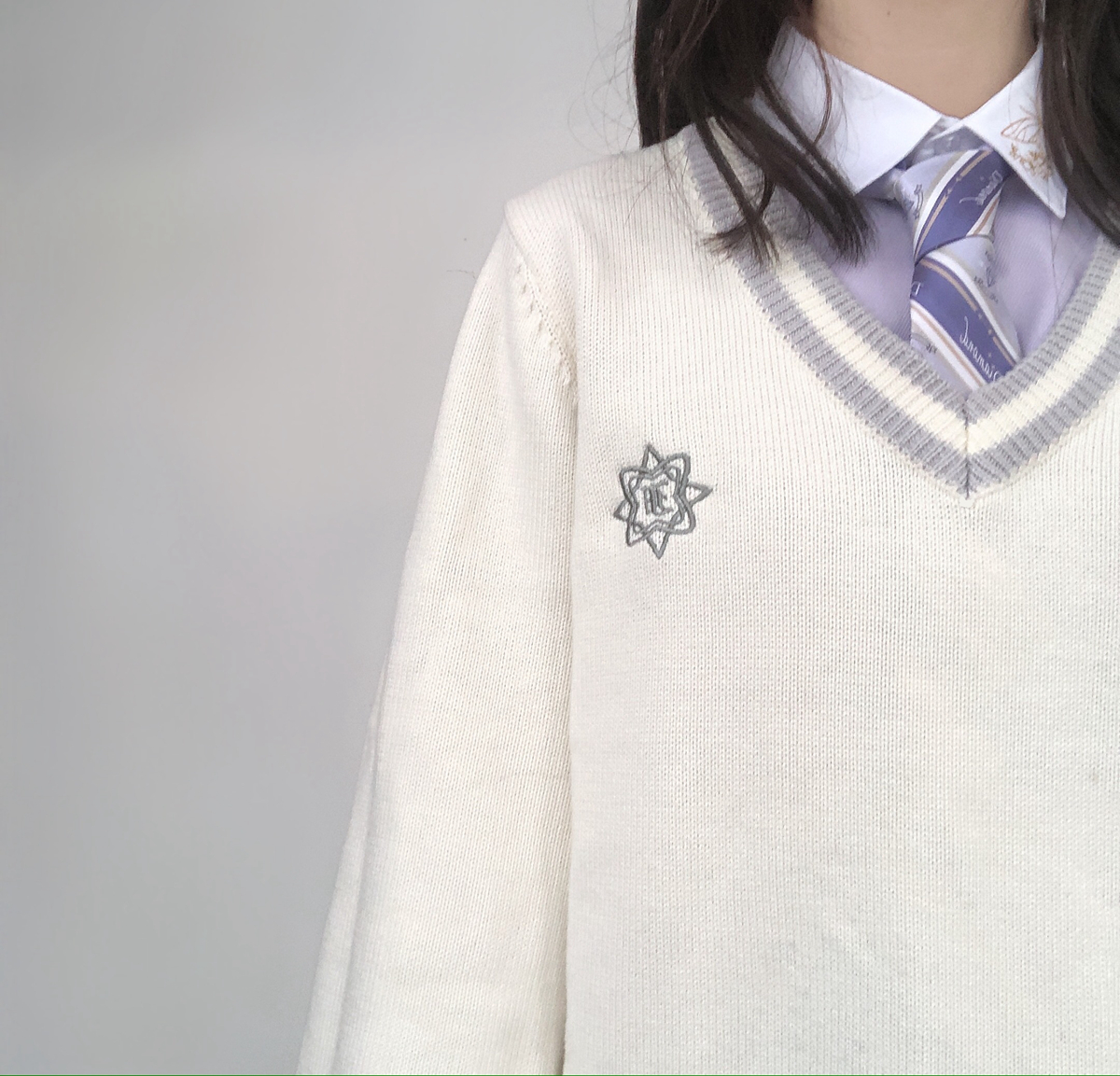 (Thorn Original) (Ze Shangchuan) Original jk Uniform V-Neck Turtleneck Sweater