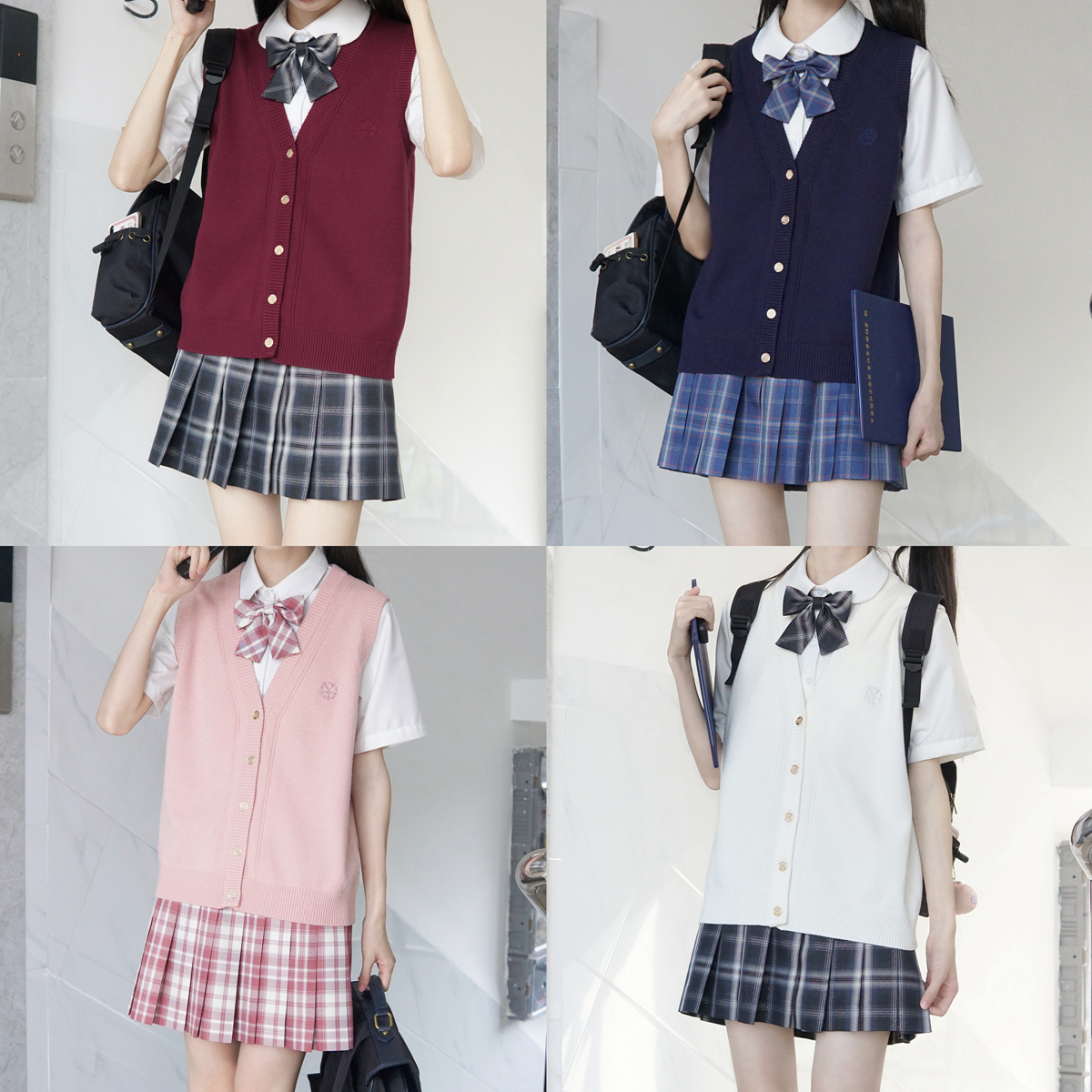 (Thorn Original) Sakuraka College Day jk dk uniforms genuine sweater knit cardiovert base vest