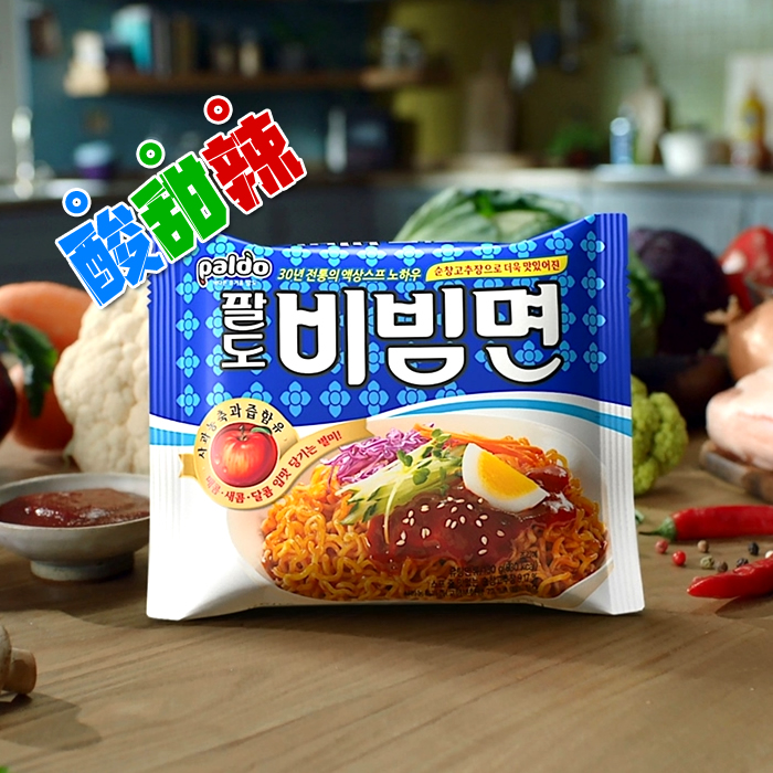 Korea imported instant noodles eight dry mixed noodles cold mixed noodles 130g